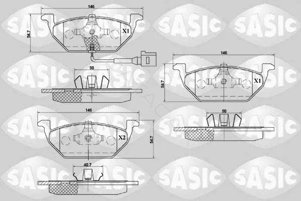 Тормозные колодки SASIC 6216002