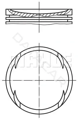 Поршень двигателя KNECHT/MAHLE 028PI00120000