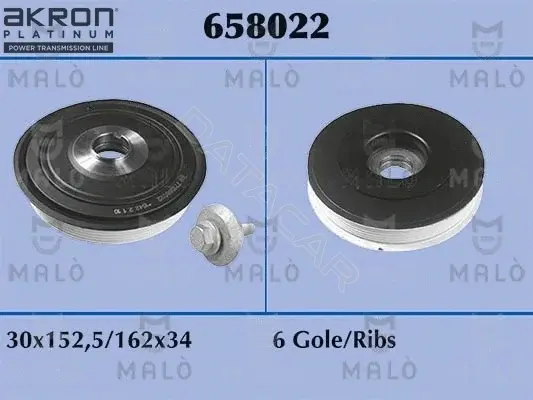 Шкив коленвала MALO 658022