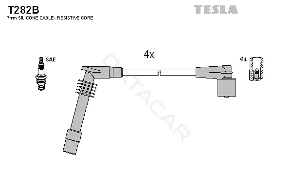 Высоковольтные провода TESLA T282B