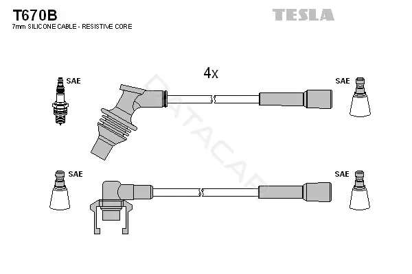 Высоковольтные провода TESLA T670B