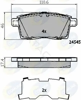 Тормозные колодки COMLINE CBP01731