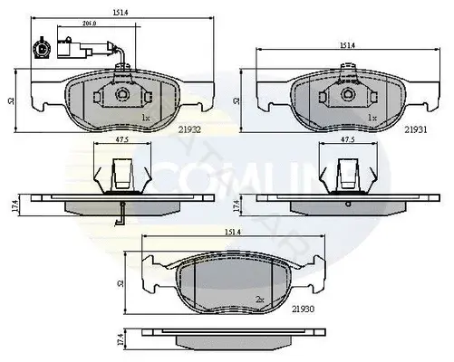 Тормозные колодки COMLINE CBP1479
