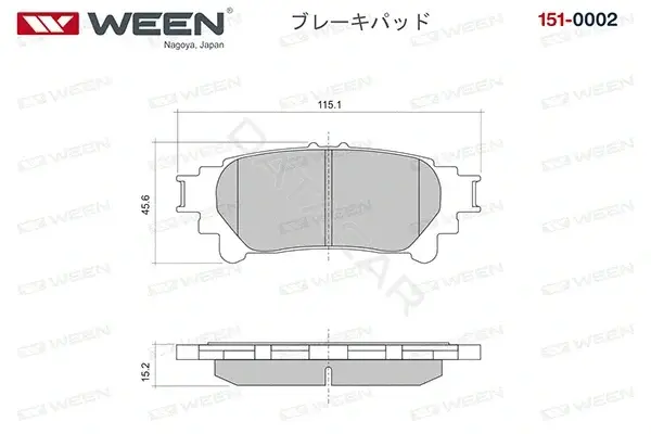 Тормозные колодки WEEN 151-0002