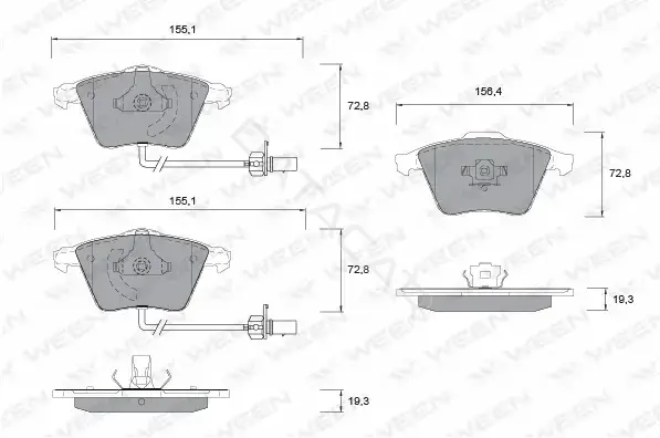 Тормозные колодки WEEN 151-1260