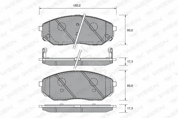 Тормозные колодки WEEN 151-2580