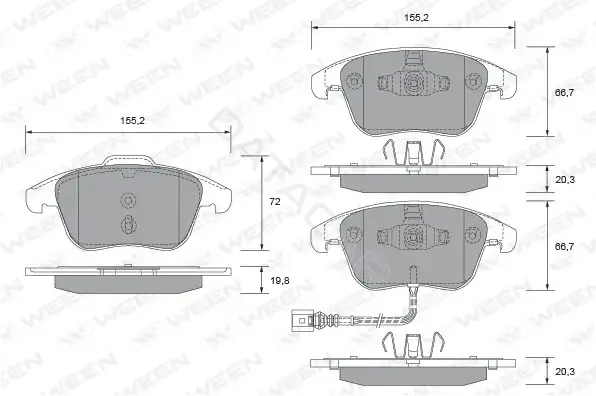 Тормозные колодки WEEN 151-2682