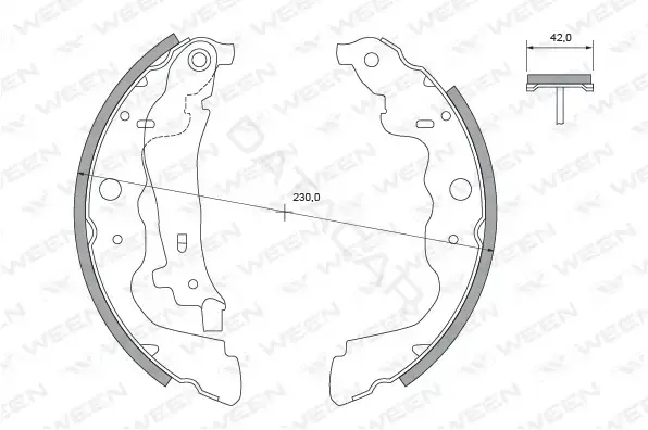 Барабанные колодки WEEN 152-2502