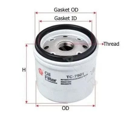 Фильтр масляный акпп SAKURA TC-7901