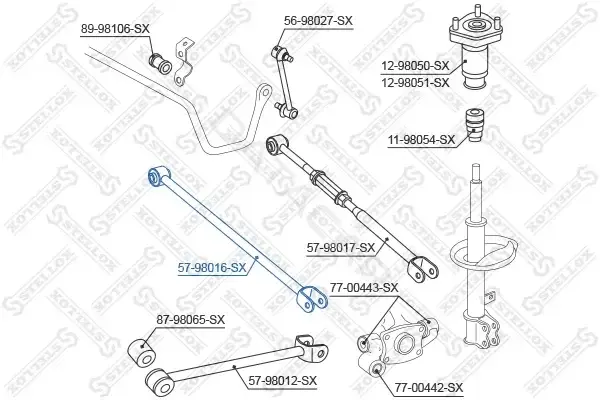 Рычаги STELLOX 57-98016-SX