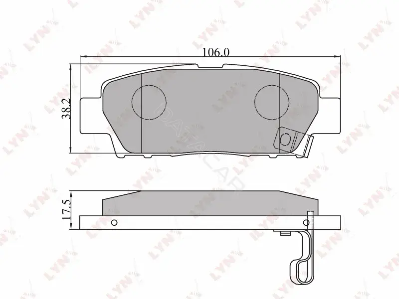 Тормозные колодки LYNXAUTO BD-7513