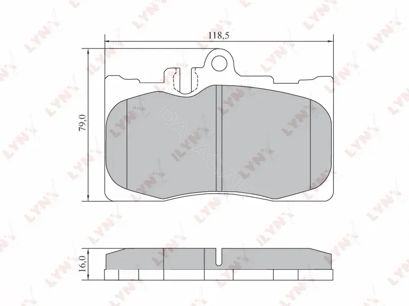 Тормозные колодки LYNXAUTO BD-7568