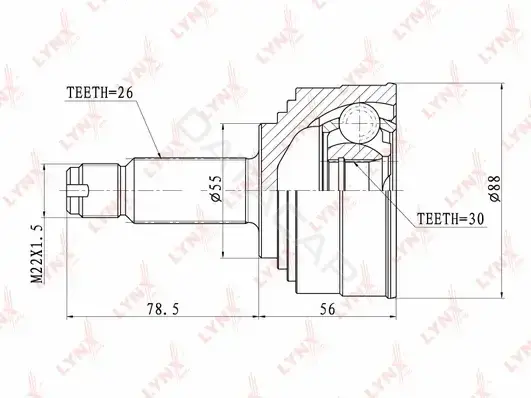 Шрус LYNXAUTO CO-3403