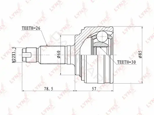 Шрус LYNXAUTO CO-3409