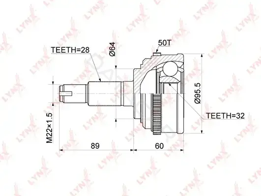 Шрус LYNXAUTO CO-3414A