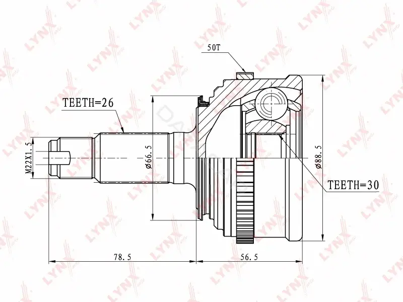 Шрус LYNXAUTO CO-3465A