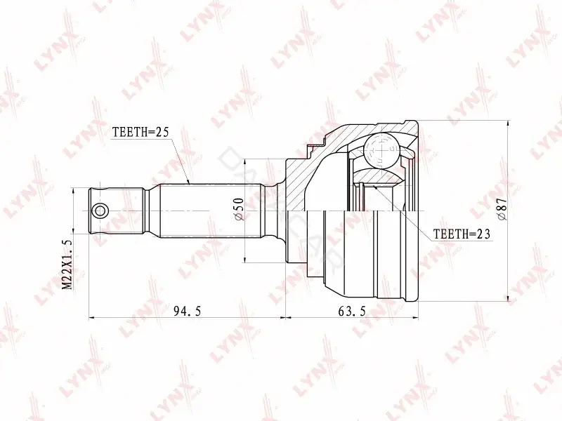 Шрус LYNXAUTO CO-3629
