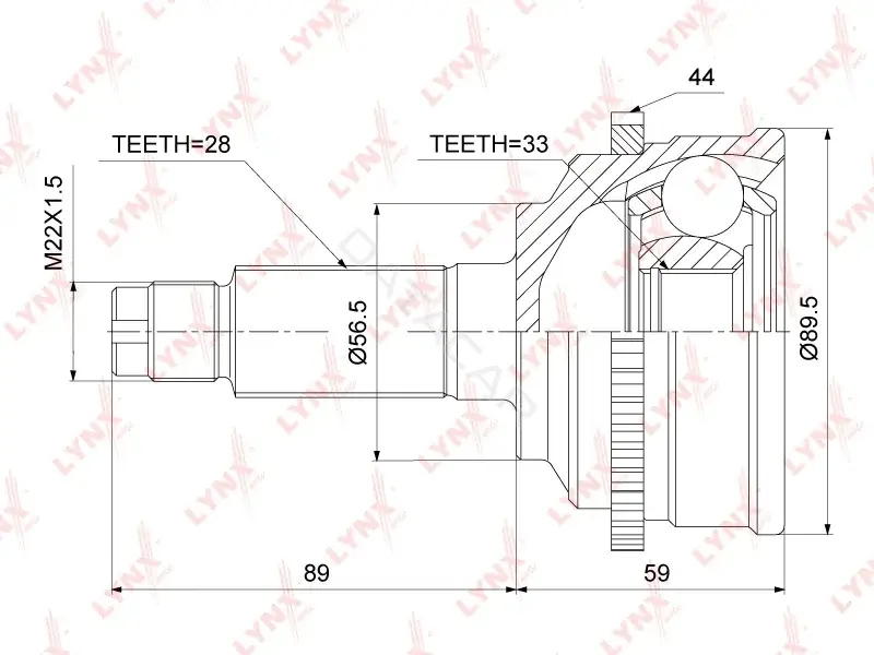 Шрус LYNXAUTO CO-3673A