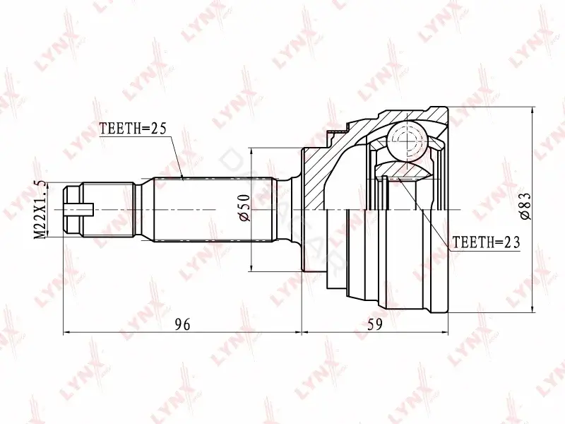 Шрус LYNXAUTO CO-5502