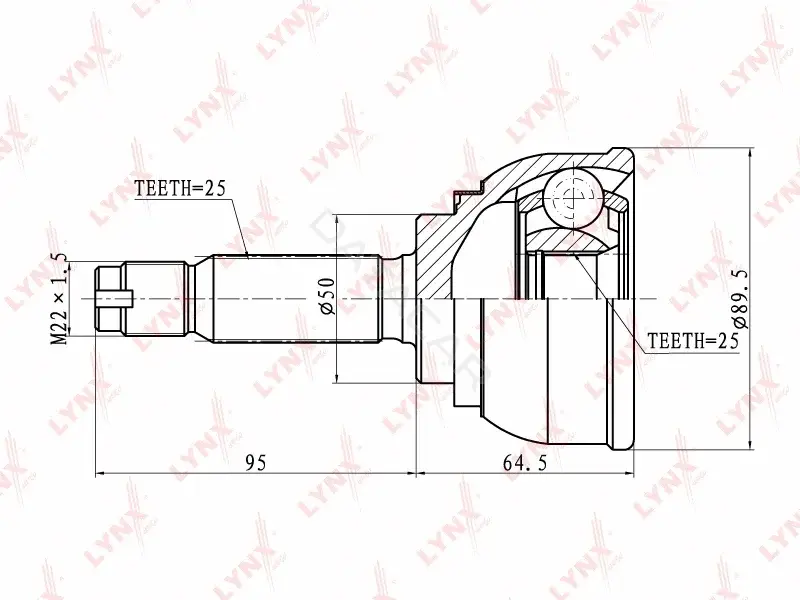 Шрус LYNXAUTO CO-5508
