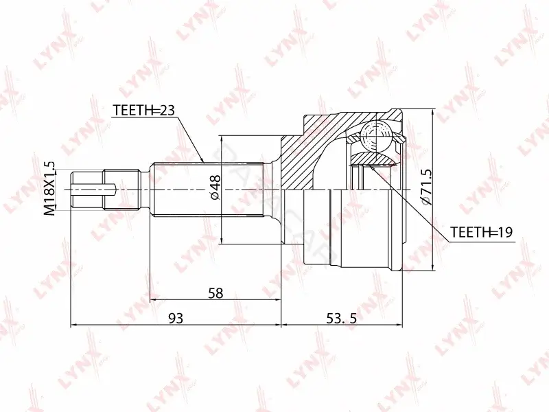 Шрус LYNXAUTO CO-5715