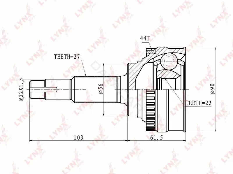 Шрус LYNXAUTO CO-5716A