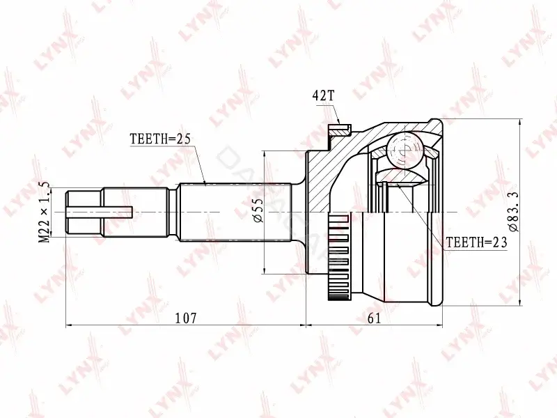 Шрус LYNXAUTO CO-5722A