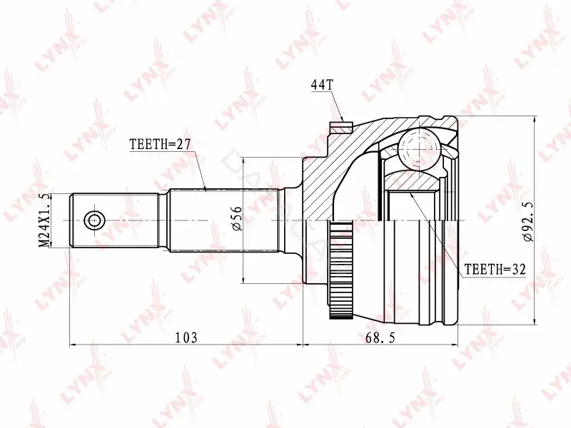 Шрус LYNXAUTO CO-5756A