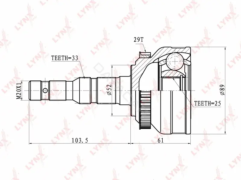 Шрус LYNXAUTO CO-5901A