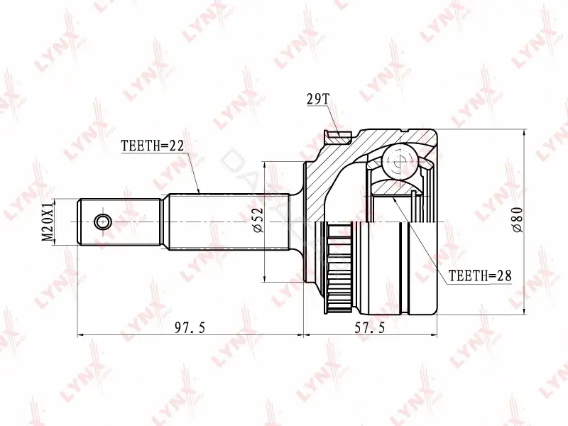 Шрус LYNXAUTO CO-5918