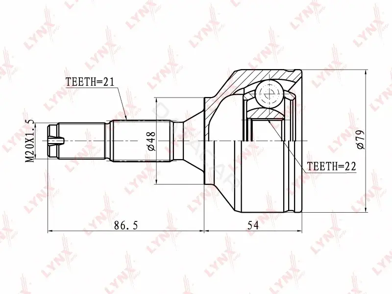 Шрус LYNXAUTO CO-6103