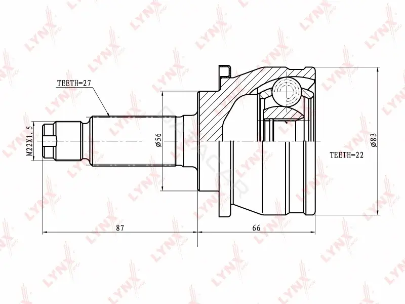 Шрус LYNXAUTO CO-7106