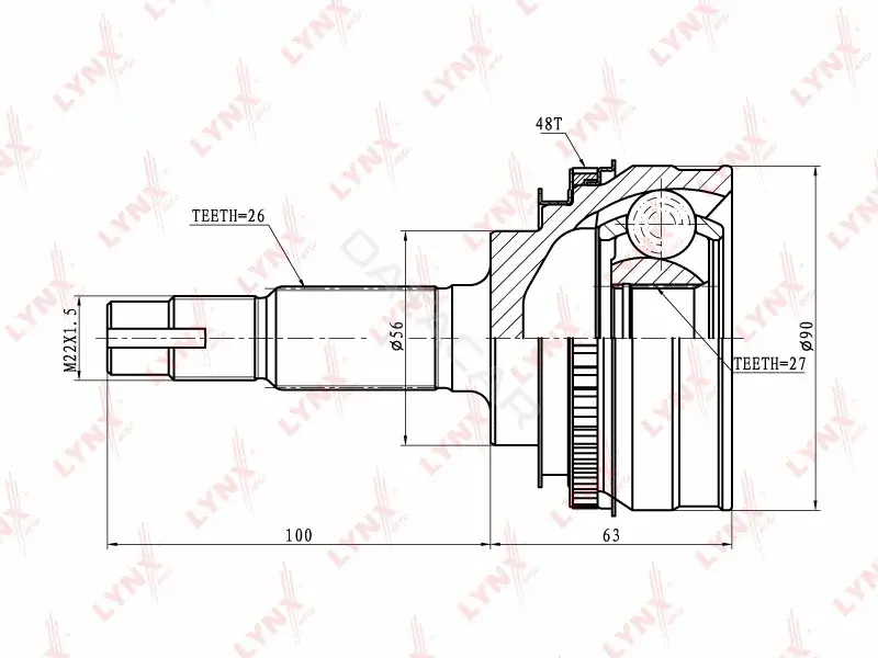 Шрус LYNXAUTO CO-7511A