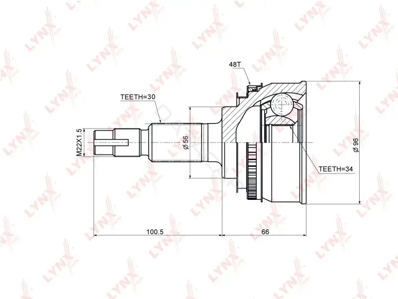 Шрус LYNXAUTO CO-7567A
