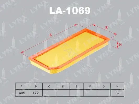 Воздушный фильтр LYNXAUTO LA-1069