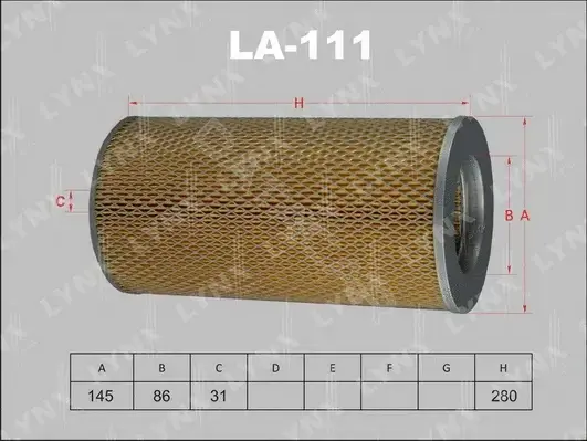 Воздушный фильтр LYNXAUTO LA-111
