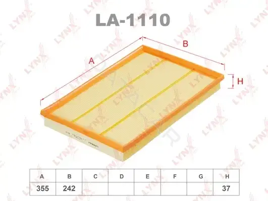 Воздушный фильтр LYNXAUTO LA-1110