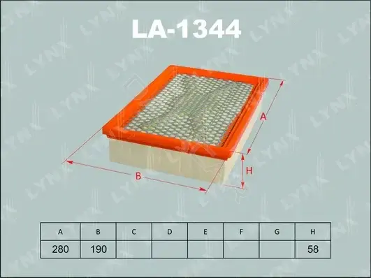 Воздушный фильтр LYNXAUTO LA-1344