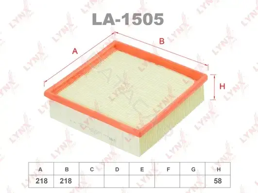 Воздушный фильтр LYNXAUTO LA-1505