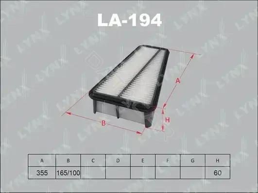 Воздушный фильтр LYNXAUTO LA-194