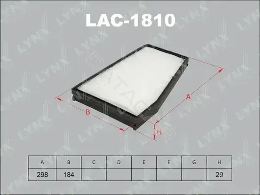 Фильтр салонный LYNXAUTO LAC-1810