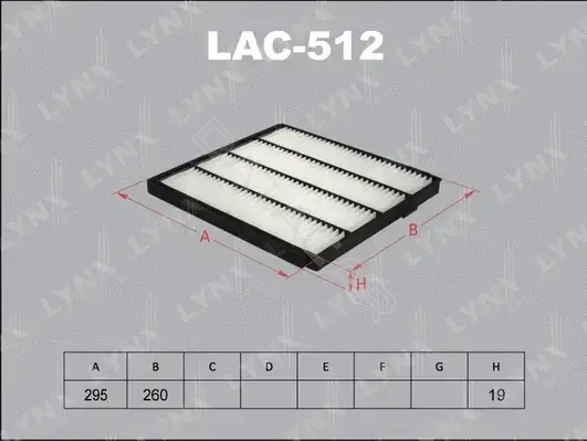 Фильтр салонный LYNXAUTO LAC-512