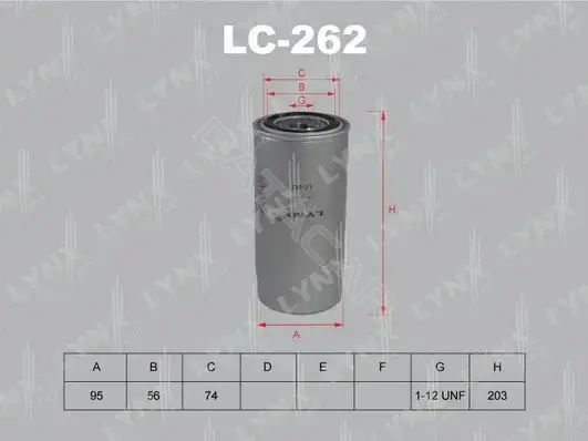 Масляный фильтр LYNXAUTO LC-262