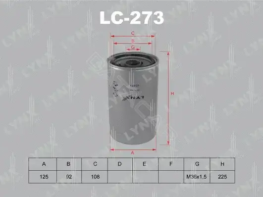 Масляный фильтр LYNXAUTO LC-273