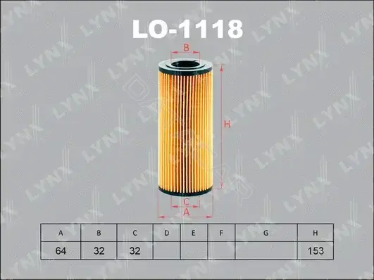 Масляный фильтр LYNXAUTO LO-1118