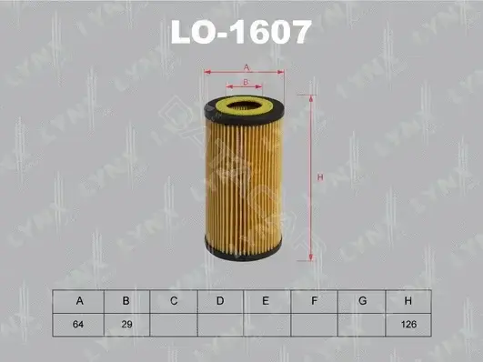 Масляный фильтр LYNXAUTO LO-1607