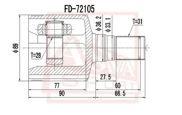 Шрус ASVA FDIL-CA2E