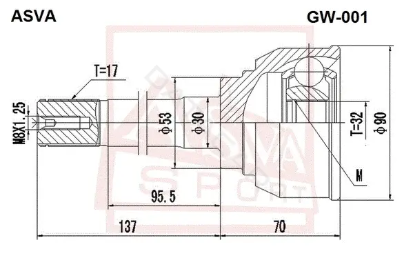 Шрус ASVA GW-001