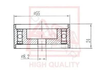 Натяжной ролик ГРМ ASVA HNBP-008