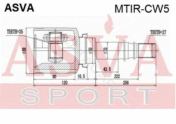 Шрус ASVA MTIR-CW5